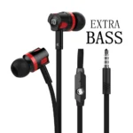Écouteurs filaires avec microphone pour Samsung, casque de sport, style nouilles, écouteurs extra basses, 3.5mm 1