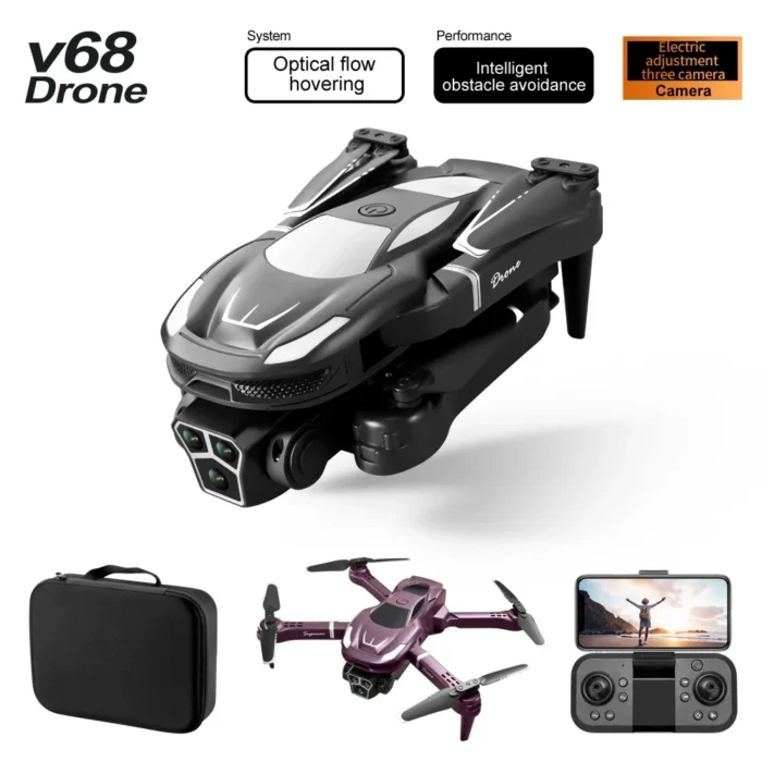 Drone V68 populaire avec plusieurs batteries 4