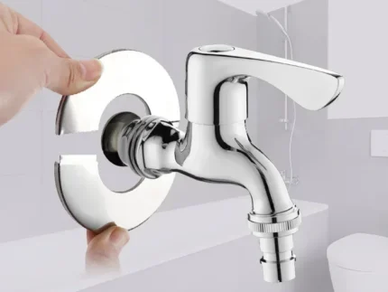 Couvercle Inox Chromé Douche Murale 1