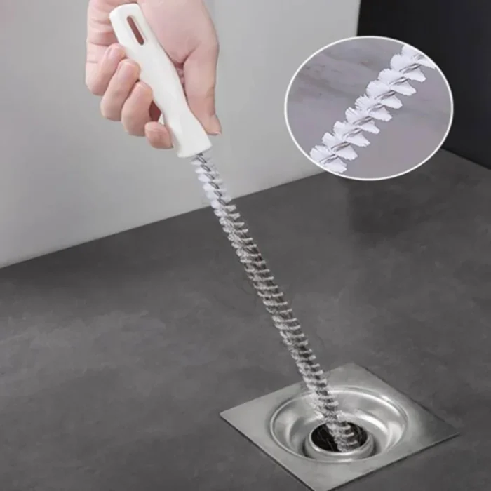 Brosse de vidange d'évier pliable 4