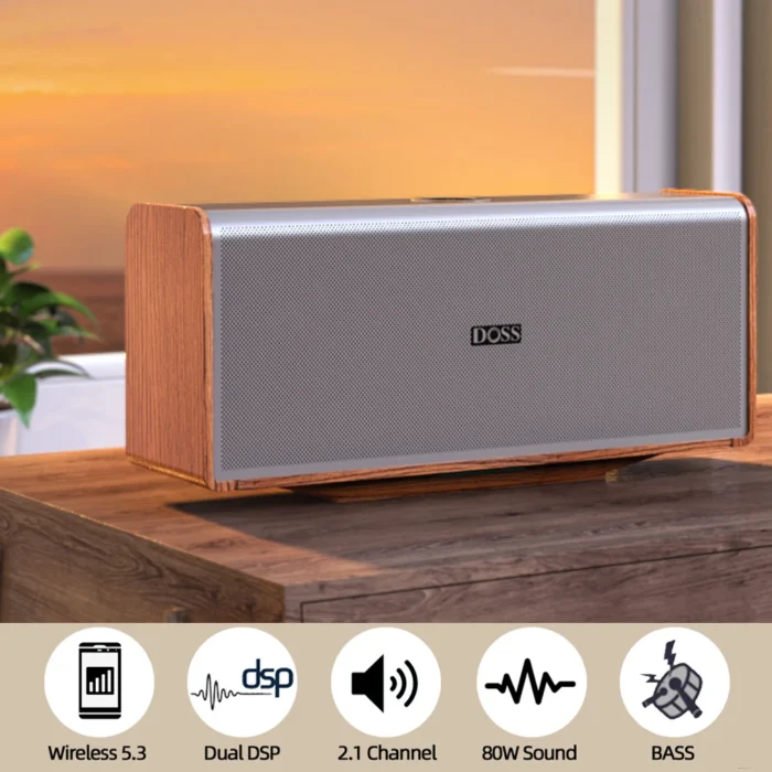 Haut-parleur sans fil Bluetooth 5.3, son injuste 80W 2