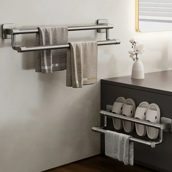 Porte-serviettes mural aluminium T1 2