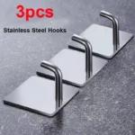 Crochets muraux inox multifonctions – 3 pièces 1