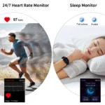 Montre connectée pour hommes et femmes, moniteur d'activité physique, podomètre, moniteur de sommeil, 1.69 2