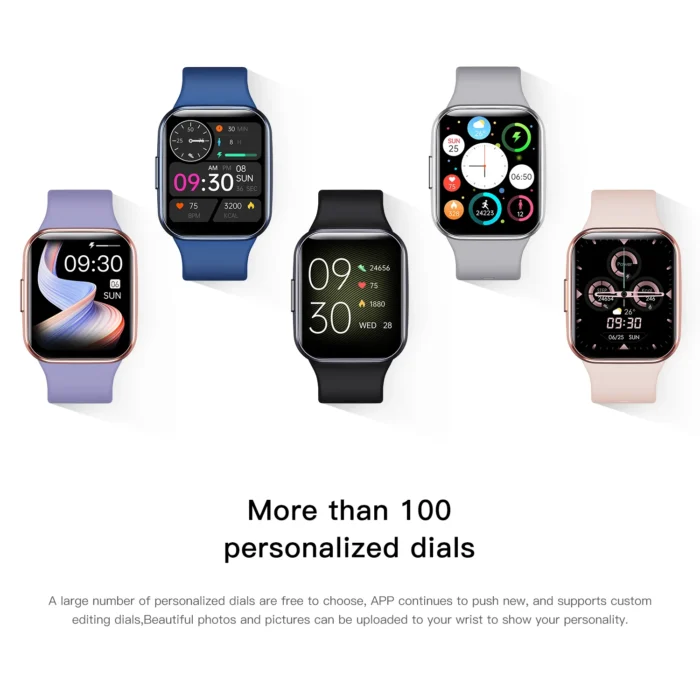 Montre connectée noir pour hommes et femmes 3