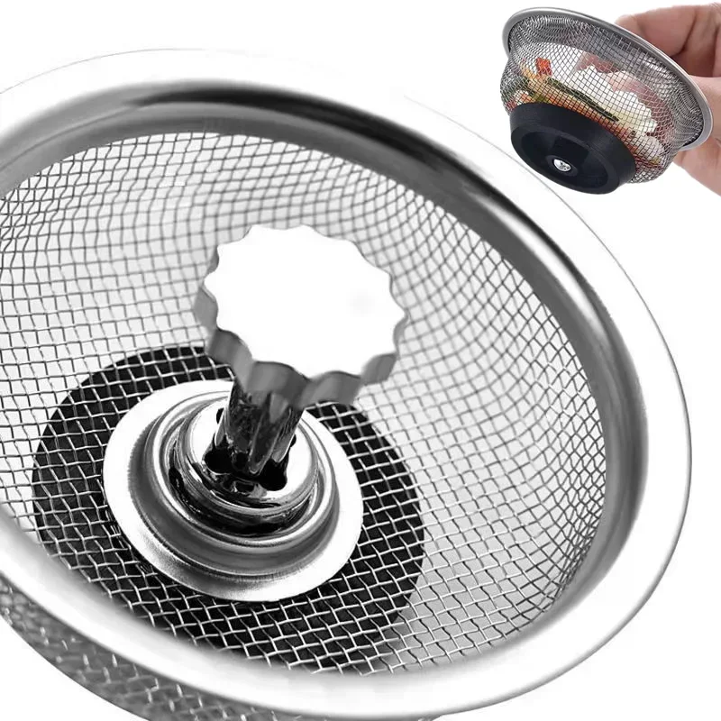 Crépine inox évier/douche anti-cheveux 1