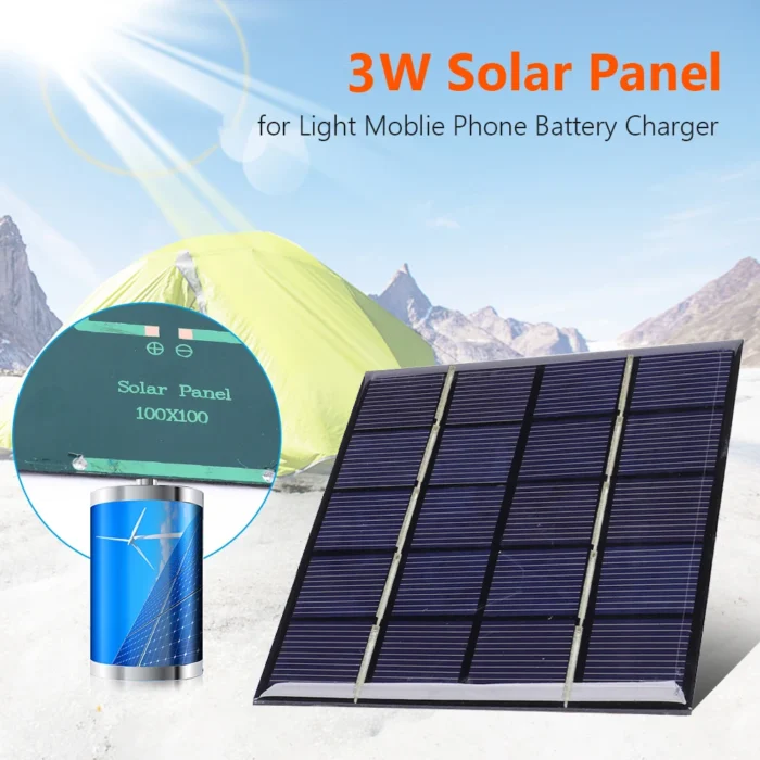 Chargeur de panneau solaire 3W 5V 6
