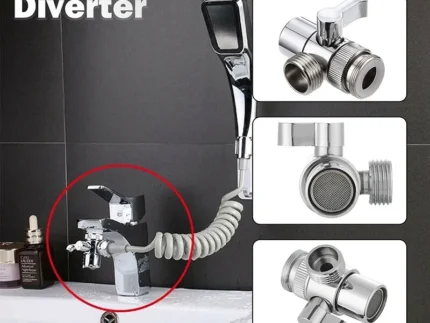 Adaptateur d'interrupteur en alliage de zinc, séparateur d'évier de cuisine, inverseur de assujet, connecteur de robinet d'eau, bidet de toilette, douche, accessoires de cuisine 2