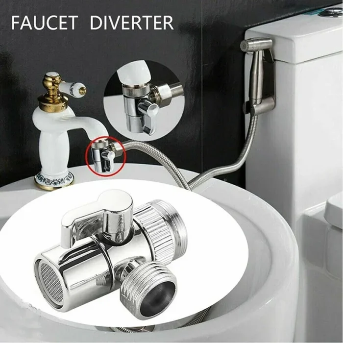 Adaptateur d'interrupteur en alliage de zinc, séparateur d'évier de cuisine, inverseur de assujet, connecteur de robinet d'eau, bidet de toilette, douche, accessoires de cuisine 4