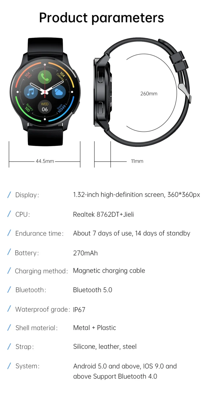 Montre, Moniteur de Fréquence Cardiaque 4