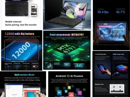 Tablette PC Pad 6 Pro, Version Globale, Android 13, 16 Go + 1 To, MTK6797, 2024 mAh, 5G, Touriste, EpiCard, WIFI, HD, 4K, Mi Tab, 12000 2