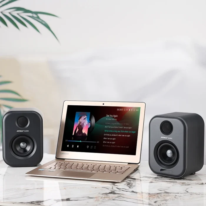 Haut parleurs actives de bibliothèque S400 Audio 80 W, moniteur de studio, 3 5