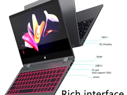 N-ONE Nbook Plus 14.1 pouces Ordinateur Portable Windows 11 Pro Écran Tactile Intel N100 16 Go DDR4/512 Go M.2 SSD 1920*1080p 360 ° Ordinateur Pliant 2