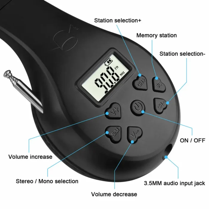 Récepteur radio FM pour conférence et interprétation simultanée, casque stéréo, écouteurs, sauna, téléphone 4
