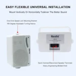 Haut parleurs extérieurs passifs, filaires, étanches, 3.5 W 2