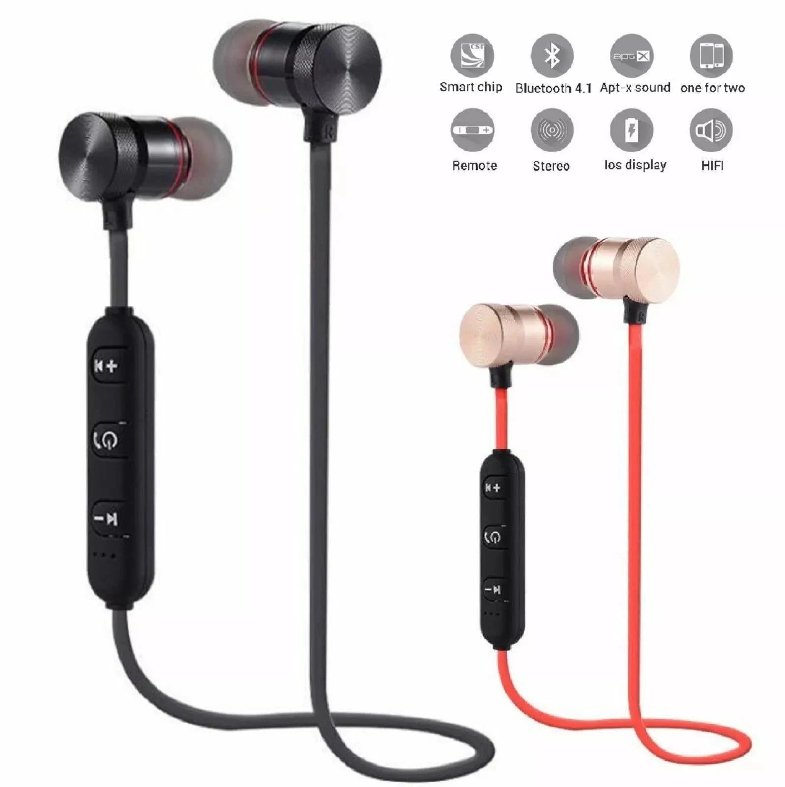 Oreillette Bluetooth binaurale sans fil pour le sport 1