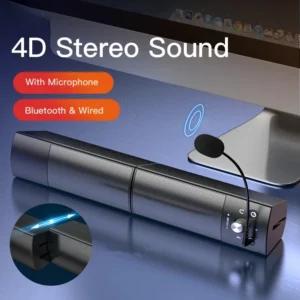 Barre de son Bluetooth amovible pour ordinateur