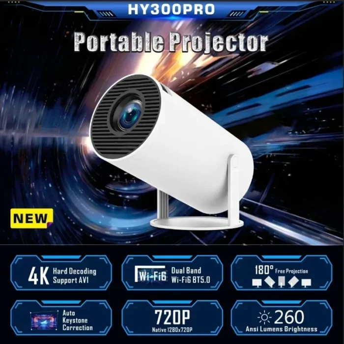 Projecteur HY300 Pro Plus LED Android 4K 3