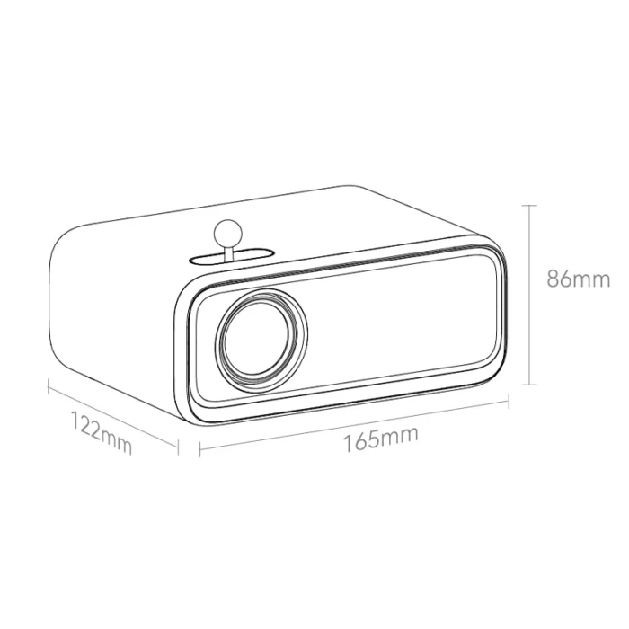 Wanbo-Mini Projecteur Intelligent Portable à Limitation 720P, pour Home Cinéma, Faisceau Vidéo LED, 250 ANSI, Full HD 5