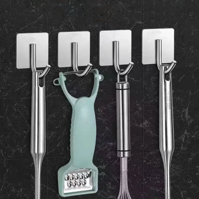Crochets muraux inox multifonctions – 3 pièces 3