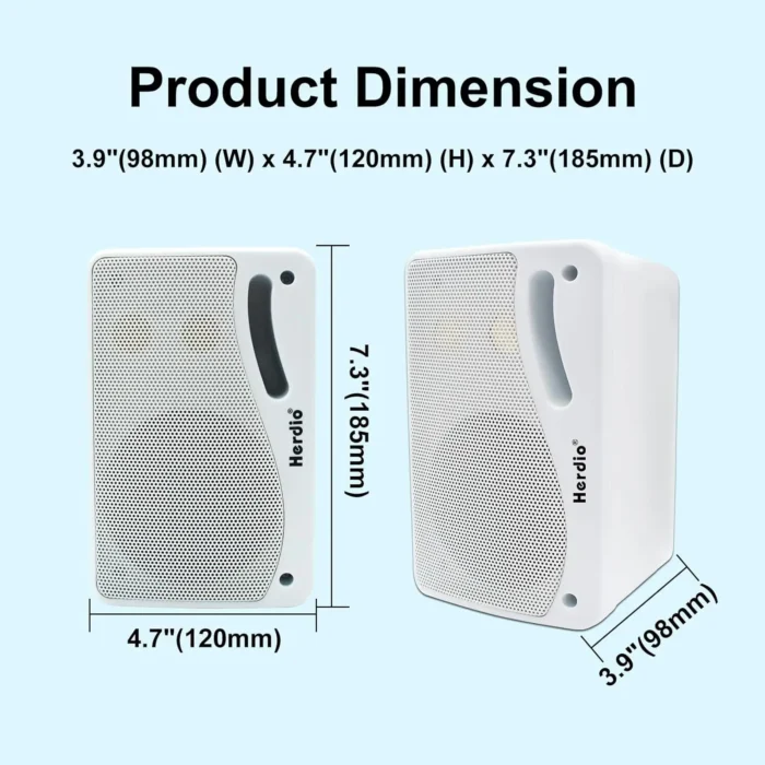 Haut parleurs extérieurs passifs, filaires, étanches, 3.5 W 3