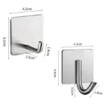 Crochets muraux inox multifonctions – 3 pièces 5