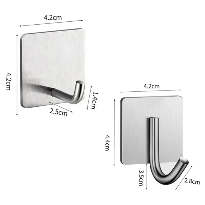 Crochets muraux inox multifonctions – 3 pièces 5