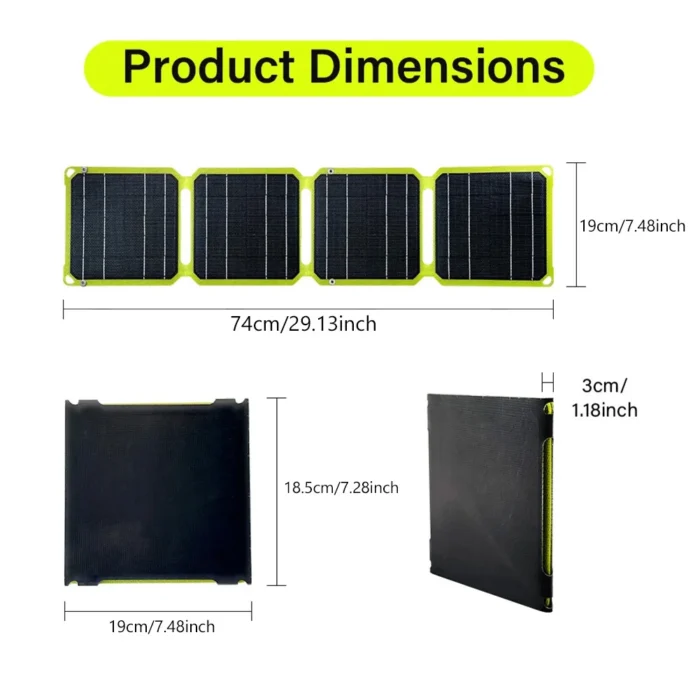Chargeur de batterie de panneau solaire portable 6