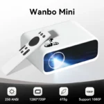 Wanbo-Mini Projecteur Intelligent Portable à Limitation 720P, pour Home Cinéma, Faisceau Vidéo LED, 250 ANSI, Full HD 1