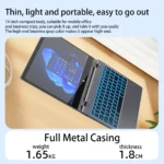 N-ONE Nbook Plus 14.1 pouces Ordinateur Portable Windows 11 Pro Écran Tactile Intel N100 16 Go DDR4/512 Go M.2 SSD 1920*1080p 360 ° Ordinateur Pliant 1